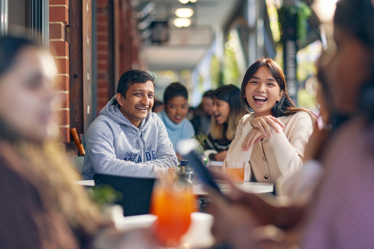International students socialising