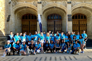 Participants of the Peer Mentor Program standing together