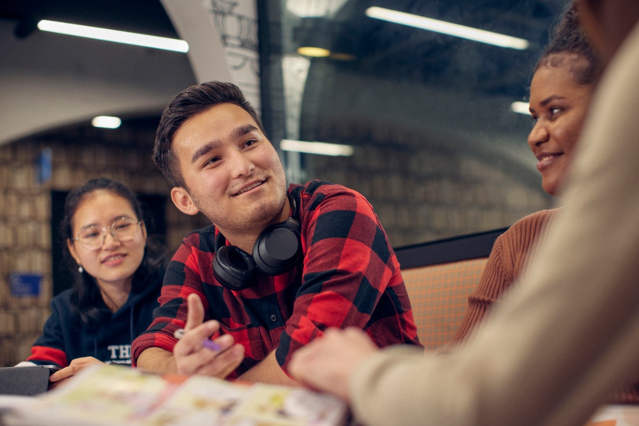International students socialising